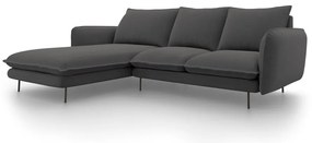 Vienna sötétszürke sarokkanapé, bal oldali - Cosmopolitan Design