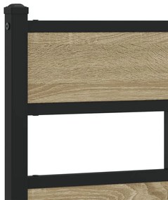 sonoma tölgy színű szerelt fa ágykeret matrac nélkül 107x200 cm