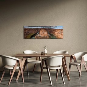 Tó a sziklában képe (órával) (90x30 cm)