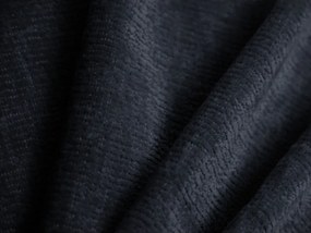 Sötétkék kárpitozott ágyneműtartós egyszemélyes ágy ágyráccsal 90x200 cm Kaelle – Micadoni