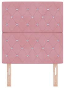 LED Fejtámla Rózsaszín 80 cm Bársony