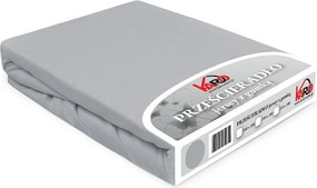 Gumis jersey lepedő 180x200 hamuszürke Constance Karo