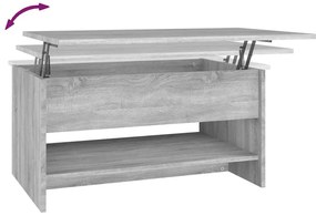 vidaXL szürke sonoma színű szerelt fa dohányzóasztal 80 x 50 x 40 cm