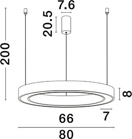 Függeszték Bronz MORBIDO NOVA LUCE 9345643