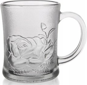 Poharak 6db 250 ml Virágok kávé tea kompót italok ajándék szett