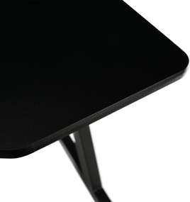 Gamer asztal/számítógépasztal, fekete/piros, MACKENZIE 140cm