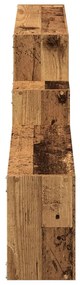 antik fa színű szerelt fa faliszekrény 158 x 18 x 53 cm