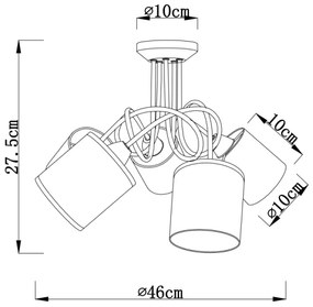 Globo 15185-5D - Csillár PACO 5xE14/25W/230V