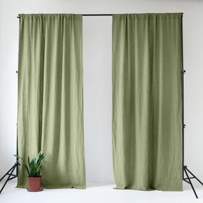 Világoszöld len függöny 140x200 cm Sage – Linen Tales