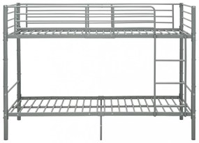 szürke fém emeletes ágy 90 x 200 cm