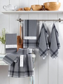Pötikareli 10 részes pamut kéztörlő szett 45 × 65 cm, fekete
