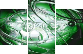 Zöld absztrakt kép (90x60 cm)