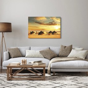 Kép - Kunyhók a sivatagban (90x60 cm)