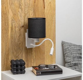 Brilagi - LED Fali lámpa NUBILA 1xE27/25W/230V + LED/3W fehér/fekete