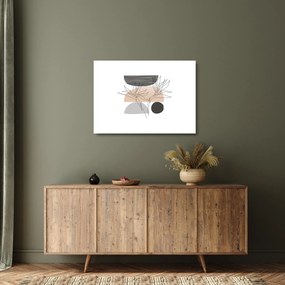 Üveg kép - Vonal művészet virágok N⁰2 (70x50 cm)