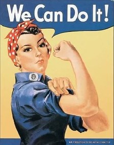 Fém tábla ROSIE THE RIVETOR - we can do it