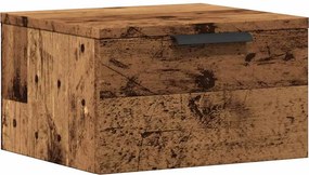 vidaXL antik fa színű falra szerelhető éjjeliszekrény 34 x 30 x 20 cm