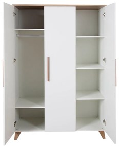 Fehér gyerek ruhásszekrény 118x190 cm – Roba