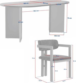 Meridia 6 - travertin/dió, barna 6 személyes étkezőszett