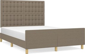 vidaXL tópszínű szövet ágykeret matrac nélkül 140 x 200 cm