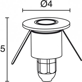 Novolux DONISI 546A-L0101A-30 Beépíthető lépcsőházi lámpa 1x1W/LED 72LM IP65