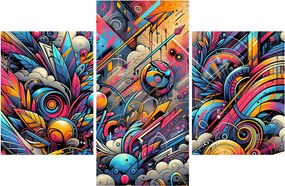 Kép - Színes graffiti (90x60 cm)