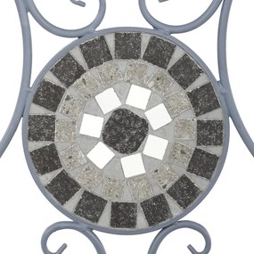 Kerti bútor szett 1+2, fém, kerámia mozaik, szürke, US1500 SET