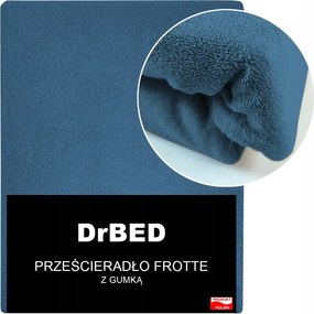 Gumis lepedő 90x200 Frottee Légáteresztő Puha Kék Lengyel