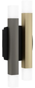 Eglo 390223 Estanterios fali lámpa, fekete, 1360 lm, 3000K melegfehér, LED foglalattal, max. 4x3,3W, IP20