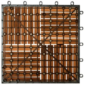 Casaria® Fa lapok Quatro mozaik - 11 darabos készlet, 30x30 cm