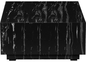 Fekete dohányzóasztal márvány dekorral 100x100 cm Vito - Støraa