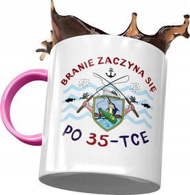 Rózsaszín Bögre Születésnapra 35 35-es 35-ös Ajándék Nyomtatott Fotóval