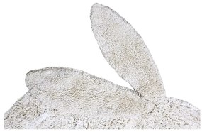 Világosszürke mosható kézi szövésű pamut gyerek szőnyeg 130x135 cm Bunny – Lorena Canals
