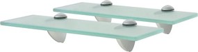 vidaXL 2 db lebegő üvegpolc 30 x 10 cm 8 mm