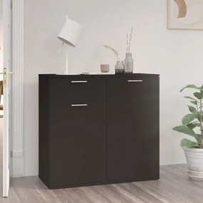 fekete szerelt fa tálalószekrény 80 x 36 x 75 cm