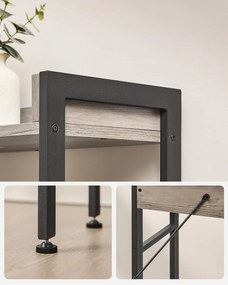 3 Szintes WC/mosógép fölé helyezhető polc szürkés-bézs és fekete színben