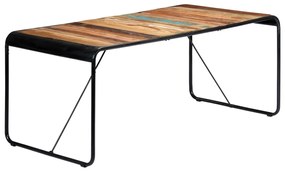 Tömör újrahasznosított fa étkezőasztal 180 x 90 x 76 cm