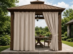 Kerti függöny GARDIO vízálló 150x220 cm, világos bézs