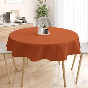 Goldea pamut asztalterítő - tégla színű - kör alakú Ø 110 cm