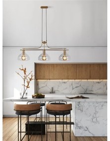 Searchlight 31031-3PB - Csillár zsinóron MARGARITA 3xE27/60W/230V réz