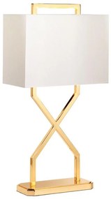 Elstead CROSS-TL-IVORY - Asztali lámpa CROSS 1xE27/60W/230V arany/fehér