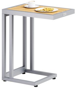 Casaria® Oldalasztal WPC - natúr