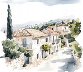 Vászonkép Canvas Város Dél Spanyolország Utca Házak 120x80