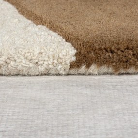 Barna-bézs gyapjú szőnyeg 160x230 cm Glow – Flair Rugs