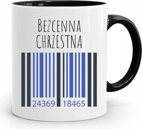 Keresztelői Bögre Fekete Ajándék fényképes nyomattal