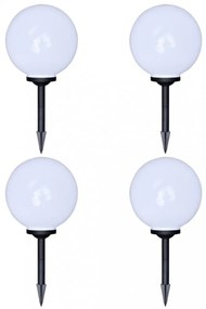 4 db kültéri gyalogjáró LED-lámpa cölöppel 30 cm