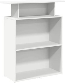 recepciós pult fehér 100x40x104 cm szerelt fa