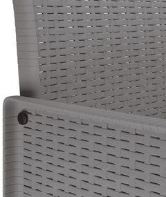 Kertiszék 4 db Világosszürke Poli Rattan