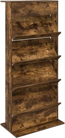vidaXL Magazin állvány Füstölt tölgy 70 x 41 x 156 cm Faanyag