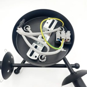 Brilagi - MALIVA felületre szerelhető csillár 3xE14/15W/230V fekete/füstszínű